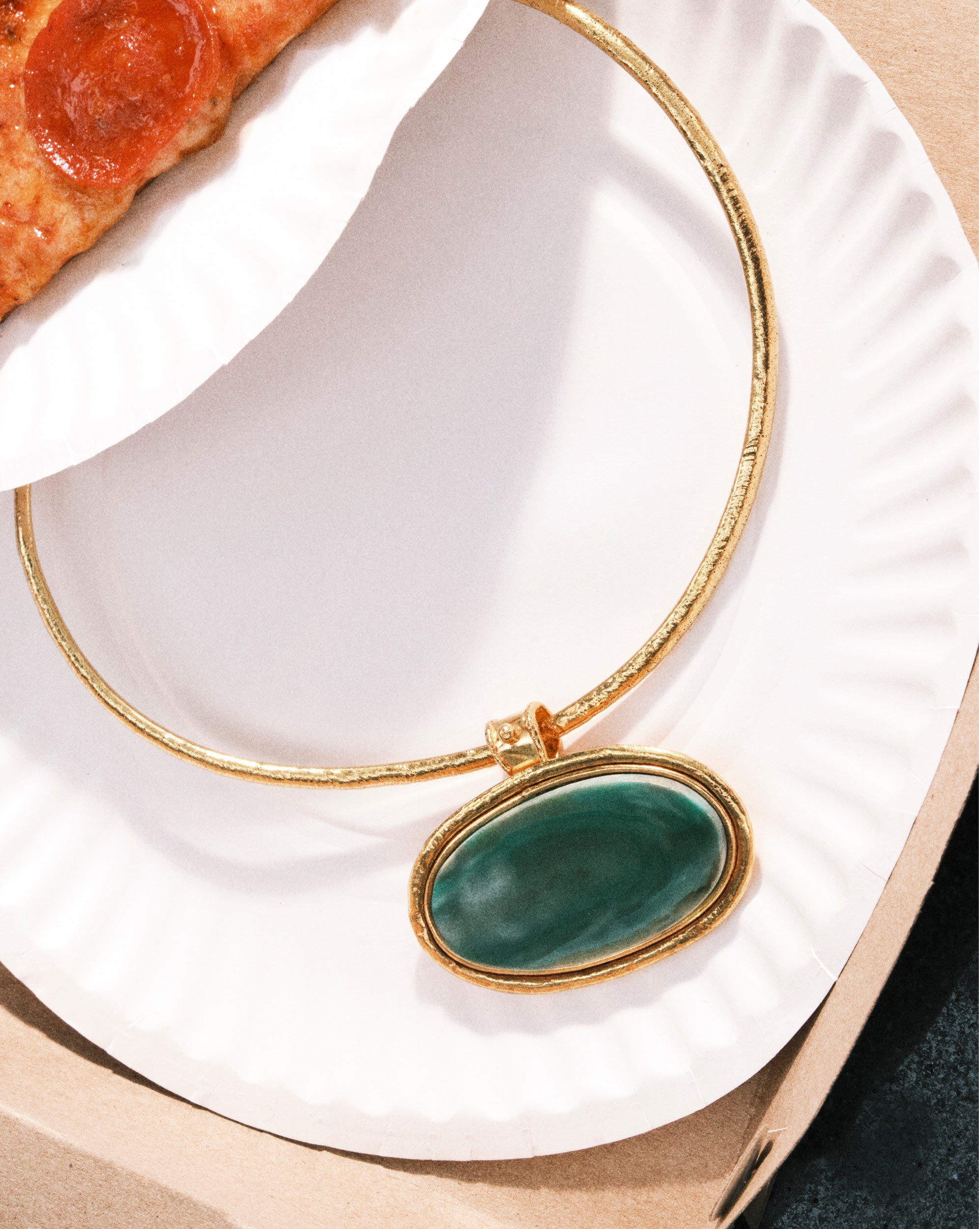 Veronica Beard Dakota Green Agate Necklace