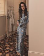Veronica Beard Ember Silk-Blend Maxi Dress | Blue Coast Multi