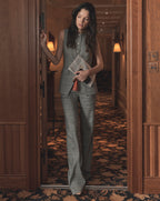 Veronica Beard Jude Linen Wide-Leg Pant - Black Multi