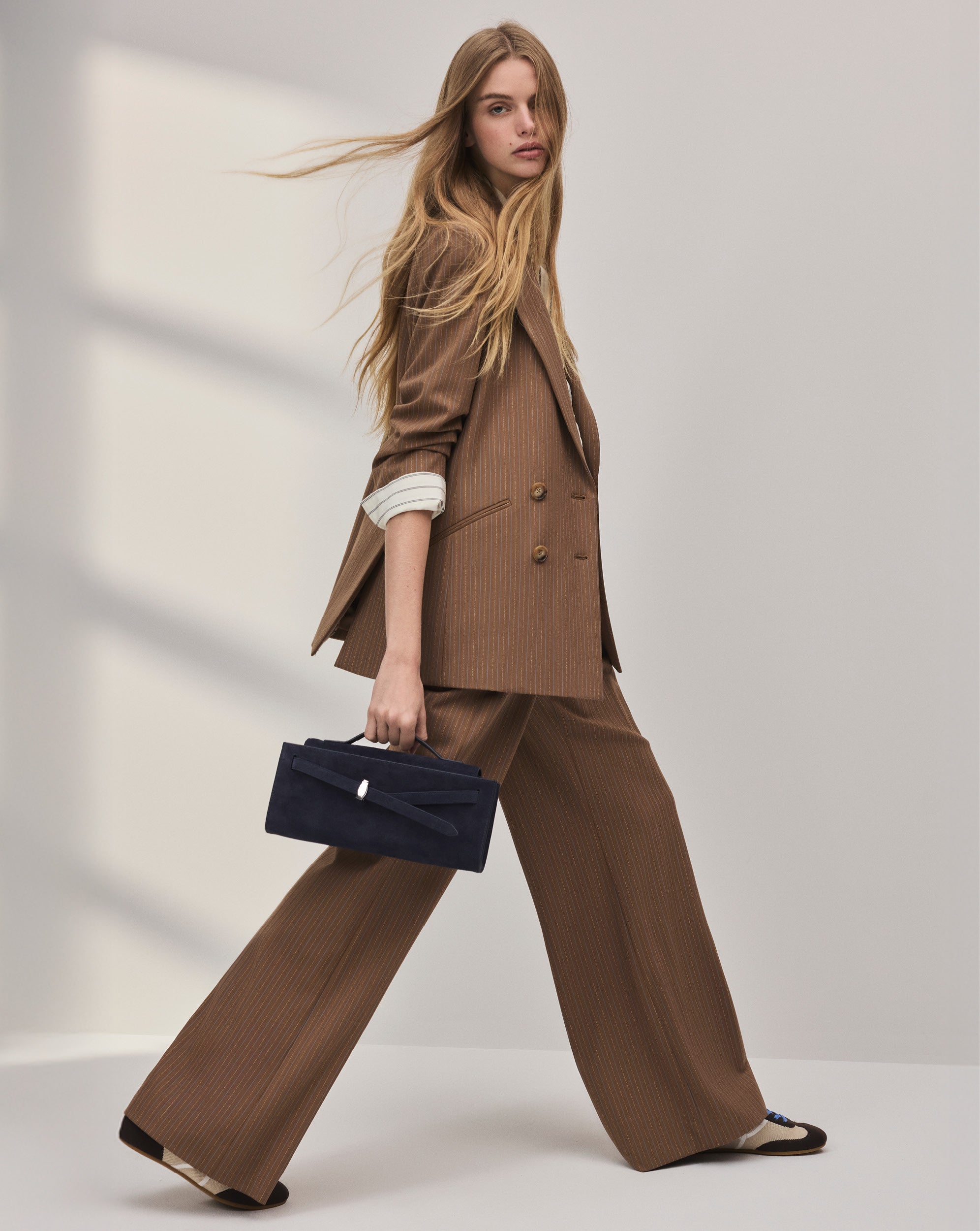 Veronica Beard Dash Clutch in Navy Seude | Veronica Beard