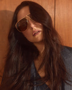 Veronica Beard Farrah Aviator Sunglasses