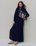 Veronica Beard Moore Linen Maxi Dress - Black