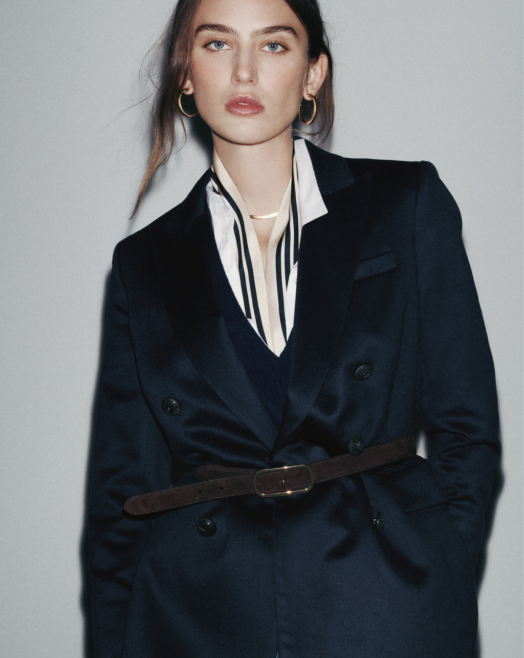 Veronica Beard Ellette Luxe Cashmere Dickey Jacket - Navy
