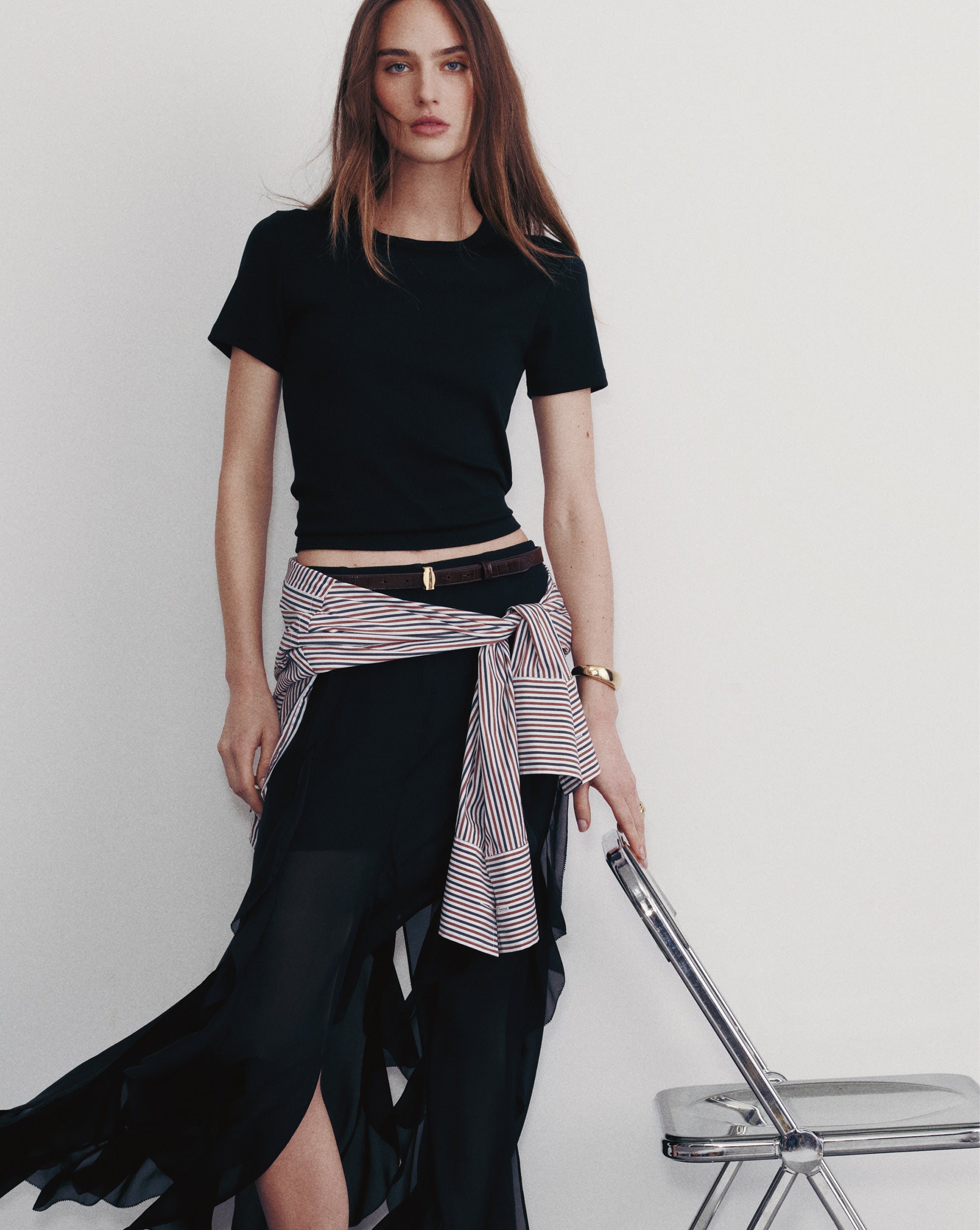 Veronica Beard Ava Silk Maxi Skirt - Black