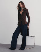 Veronica Beard Eaton Wide-Leg Pant - Navy