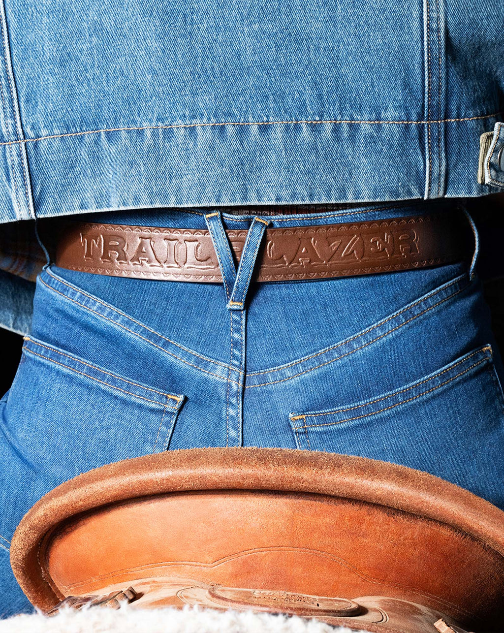 Veronica Beard Brown Leather Trailblazer Belt