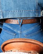 Veronica Beard Brown Leather Trailblazer Belt