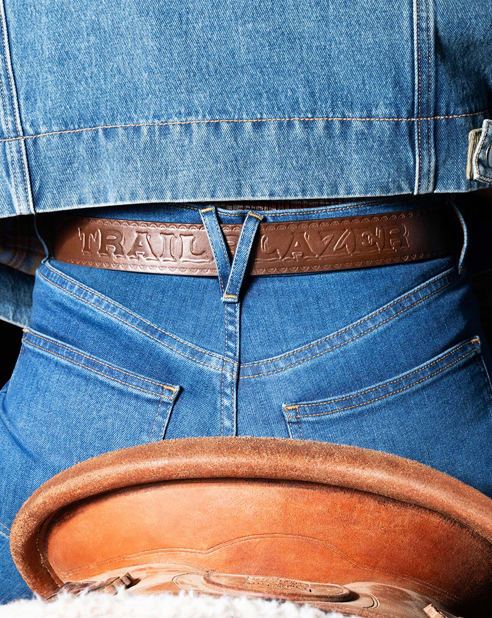 Veronica Beard Brown Leather Trailblazer Belt