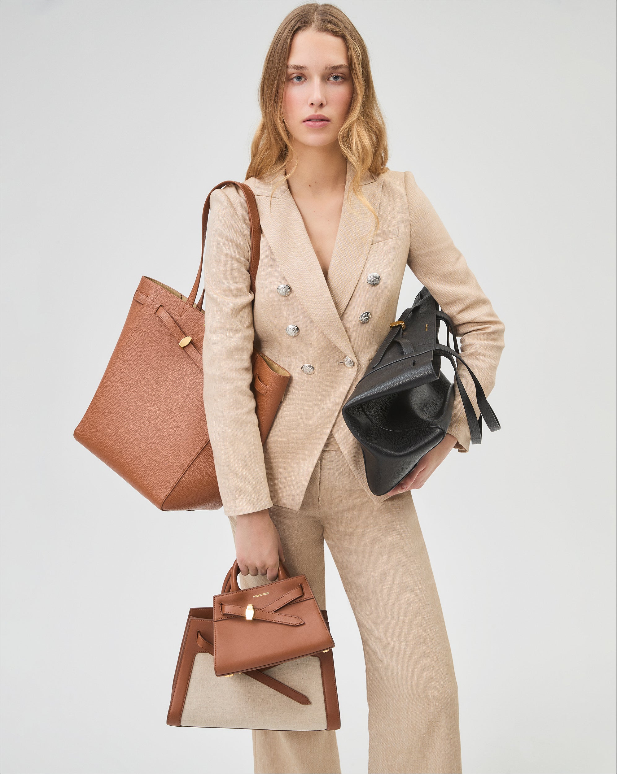 Veronica Beard Miller Linen Dickey Jacket - Khaki Melange