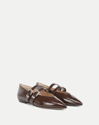 Veronica Beard Bancroft Leather Mary Jane Flat - Espresso