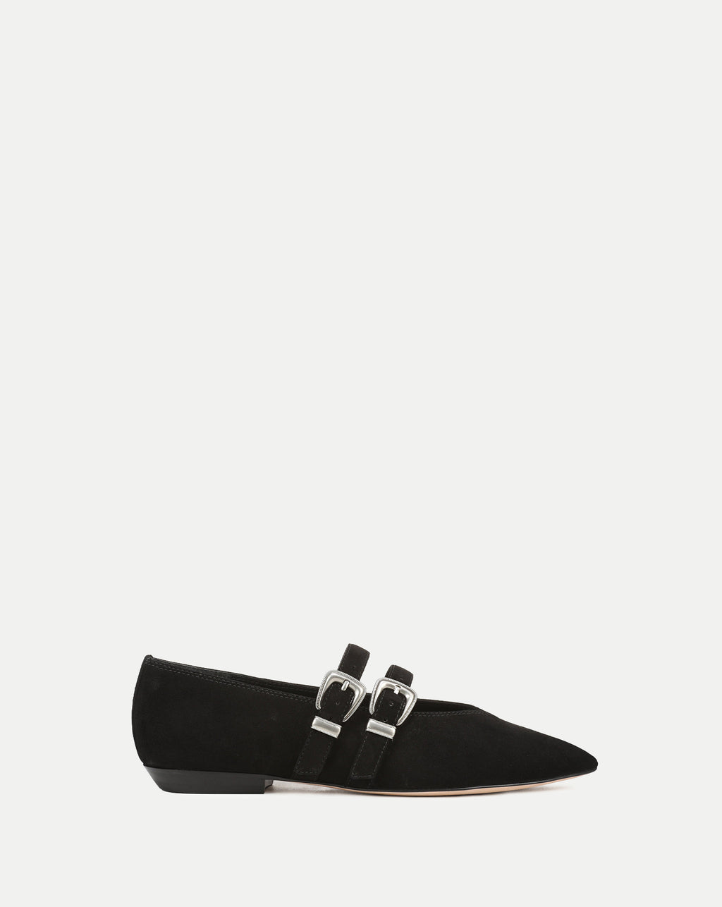 Veronica Beard Bancroft Suede Mary Jane Flat - Black