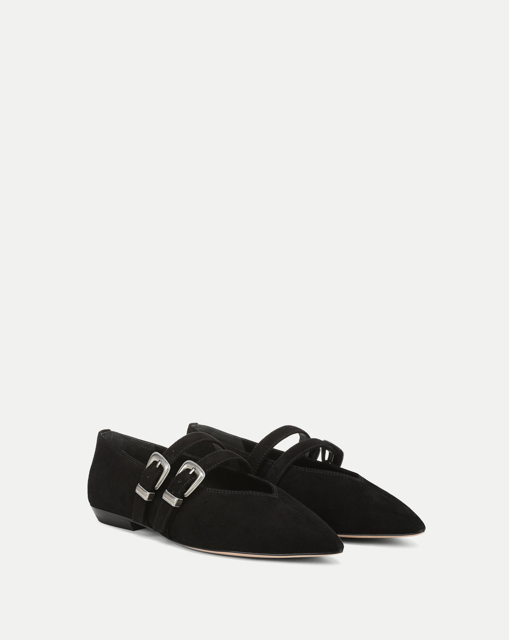 Veronica Beard Bancroft Suede Mary Jane Flat - Black
