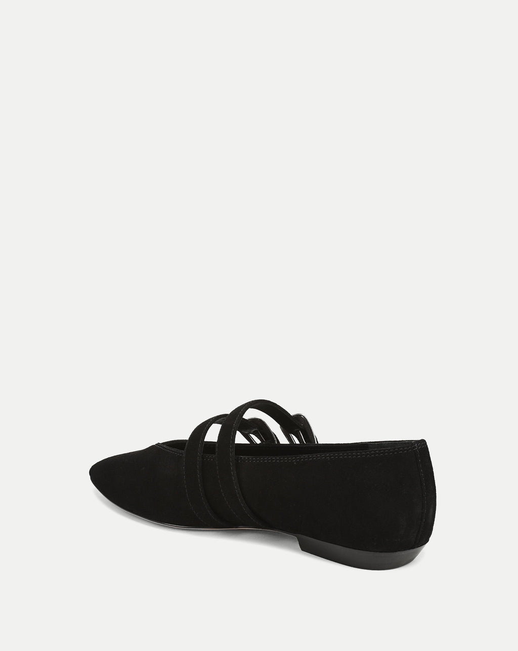 Veronica Beard Bancroft Suede Mary Jane Flat - Black
