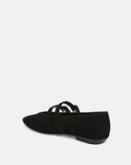 Veronica Beard Bancroft Suede Mary Jane Flat - Black