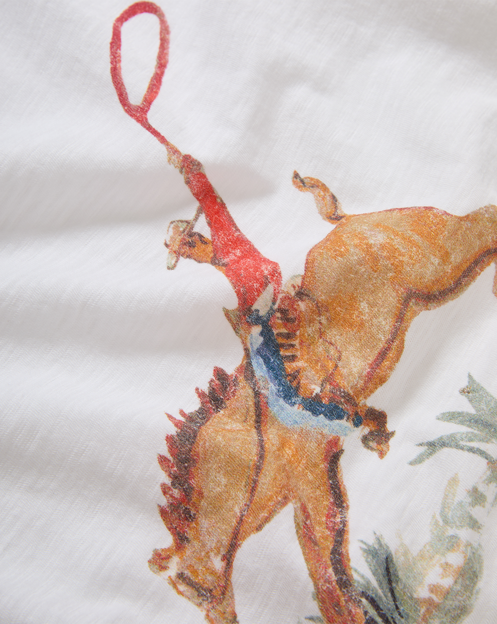 Veronica Beard White cotton t-shirt with a horse graphic, paired