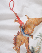 Veronica Beard White cotton t-shirt with a horse graphic, paired
