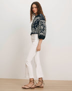 Veronica Beard Carson Kick-Flare Jean - White