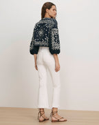Veronica Beard Carson Kick-Flare Jean - White