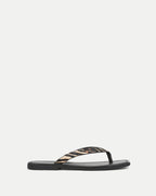 Veronica Beard Clea Calf Hair Flip-Flop Sandal - Ziger