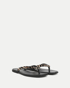Veronica Beard Clea Calf Hair Flip-Flop Sandal - Ziger