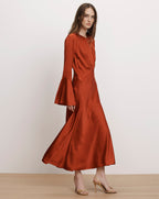 Veronica Beard Ezri Midi Dress - Carnelian Red