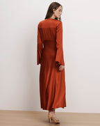 Veronica Beard Ezri Midi Dress - Carnelian Red