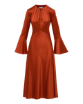 Veronica Beard Ezri Midi Dress - Carnelian Red
