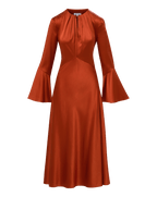 Veronica Beard Ezri Midi Dress - Carnelian Red