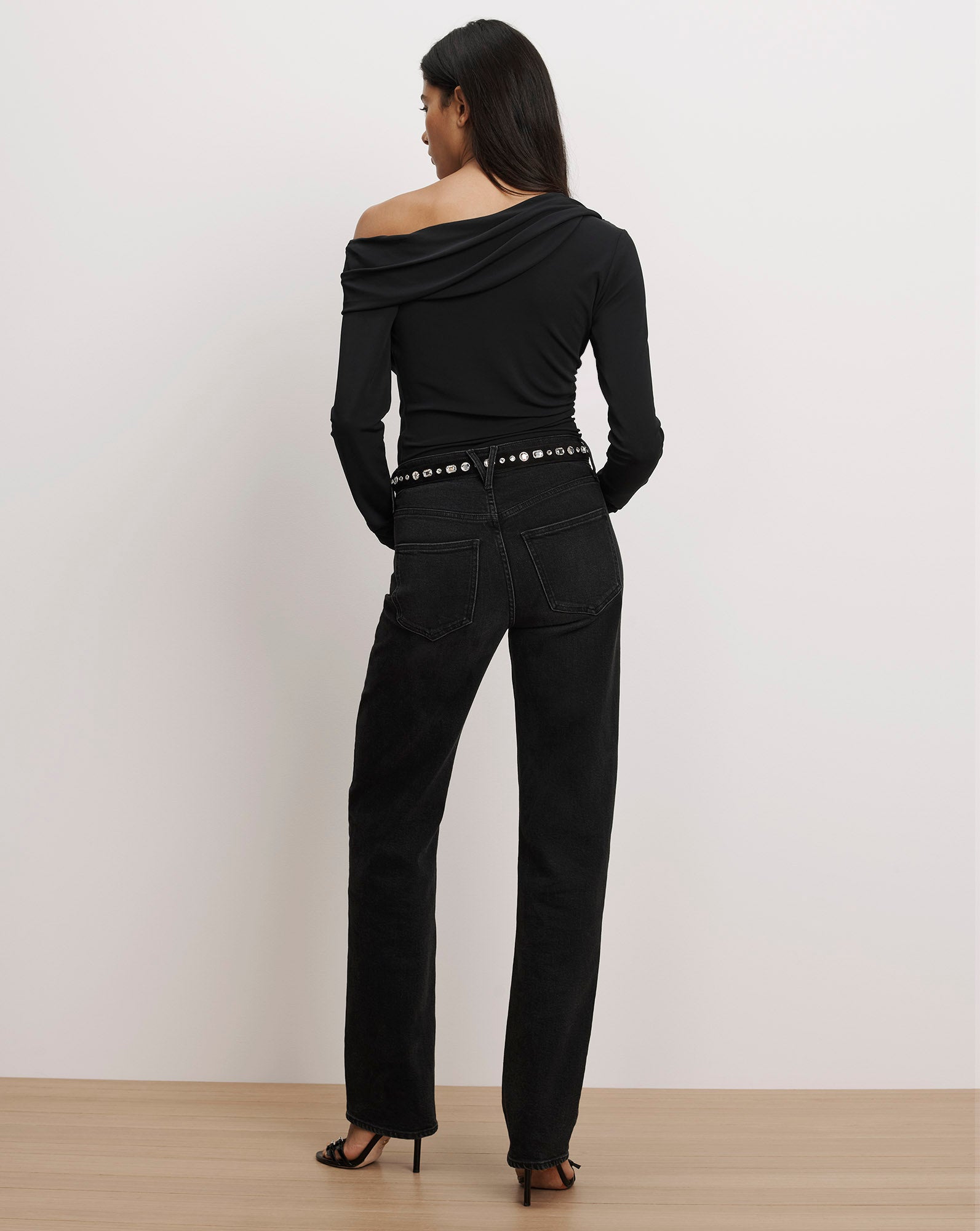 Veronica Beard Lozea Off-the-Shoulder Top - Black