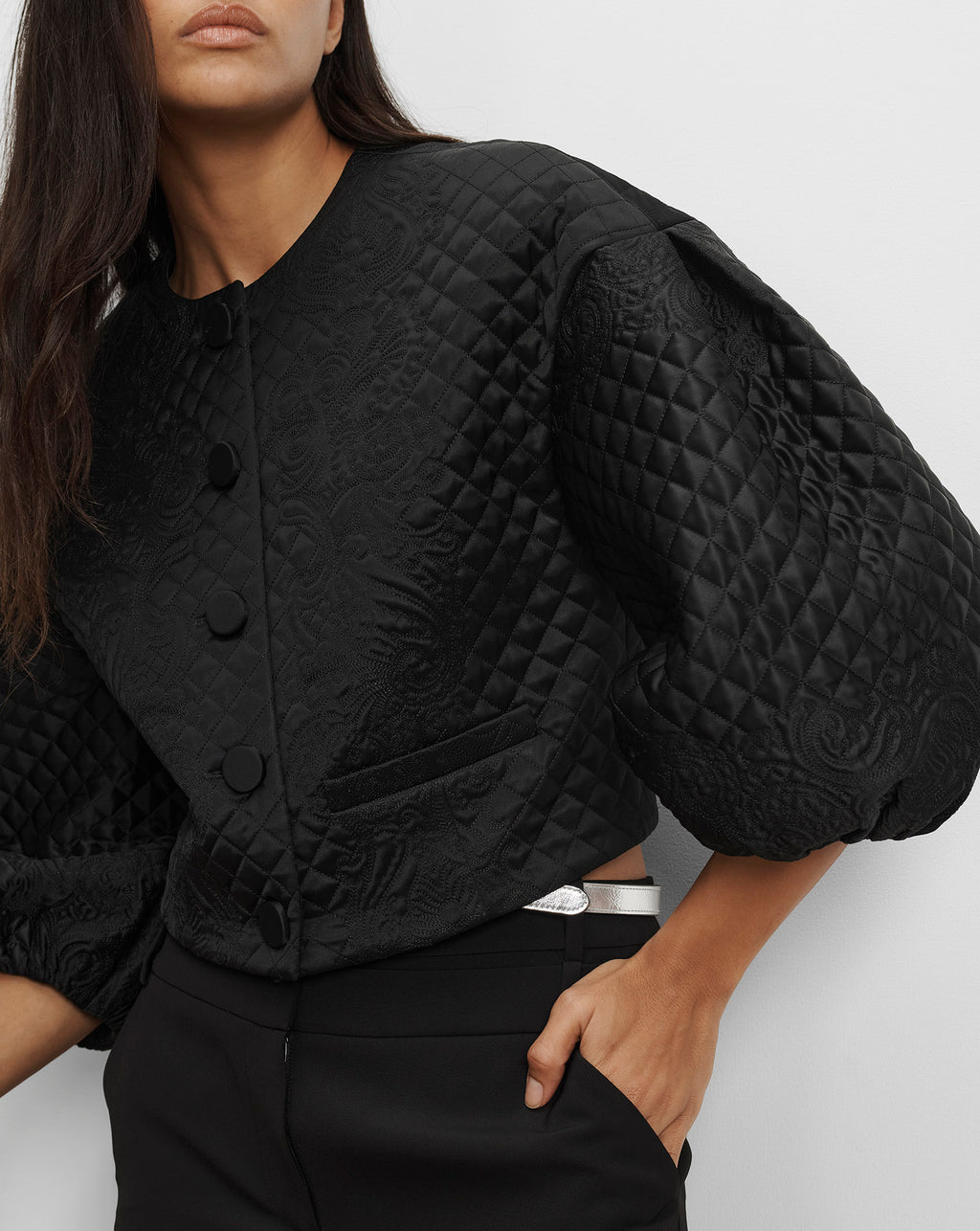 Veronica Beard Drake Quilted Jacket - Black