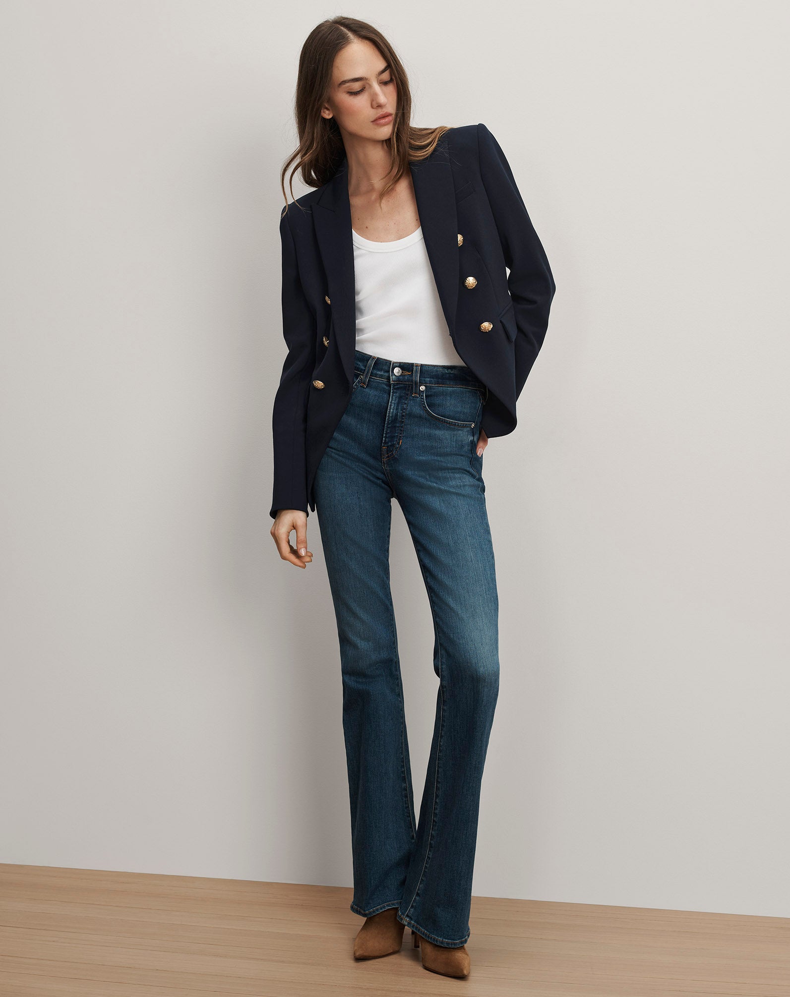 Veronica Beard Miller Dickey Jacket - Navy/Gold