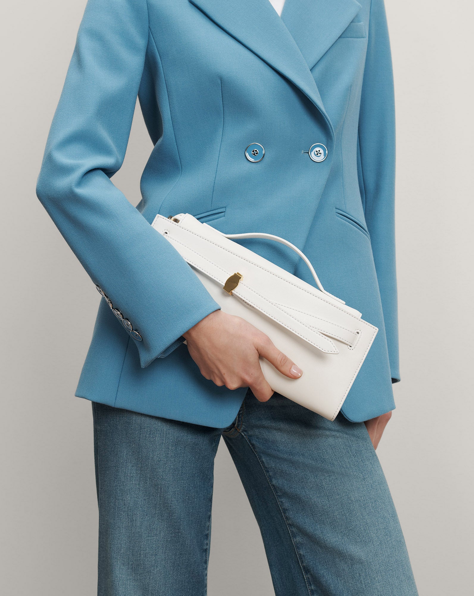 Veronica Beard Dash Clutch in Off-White | Veronica Beard