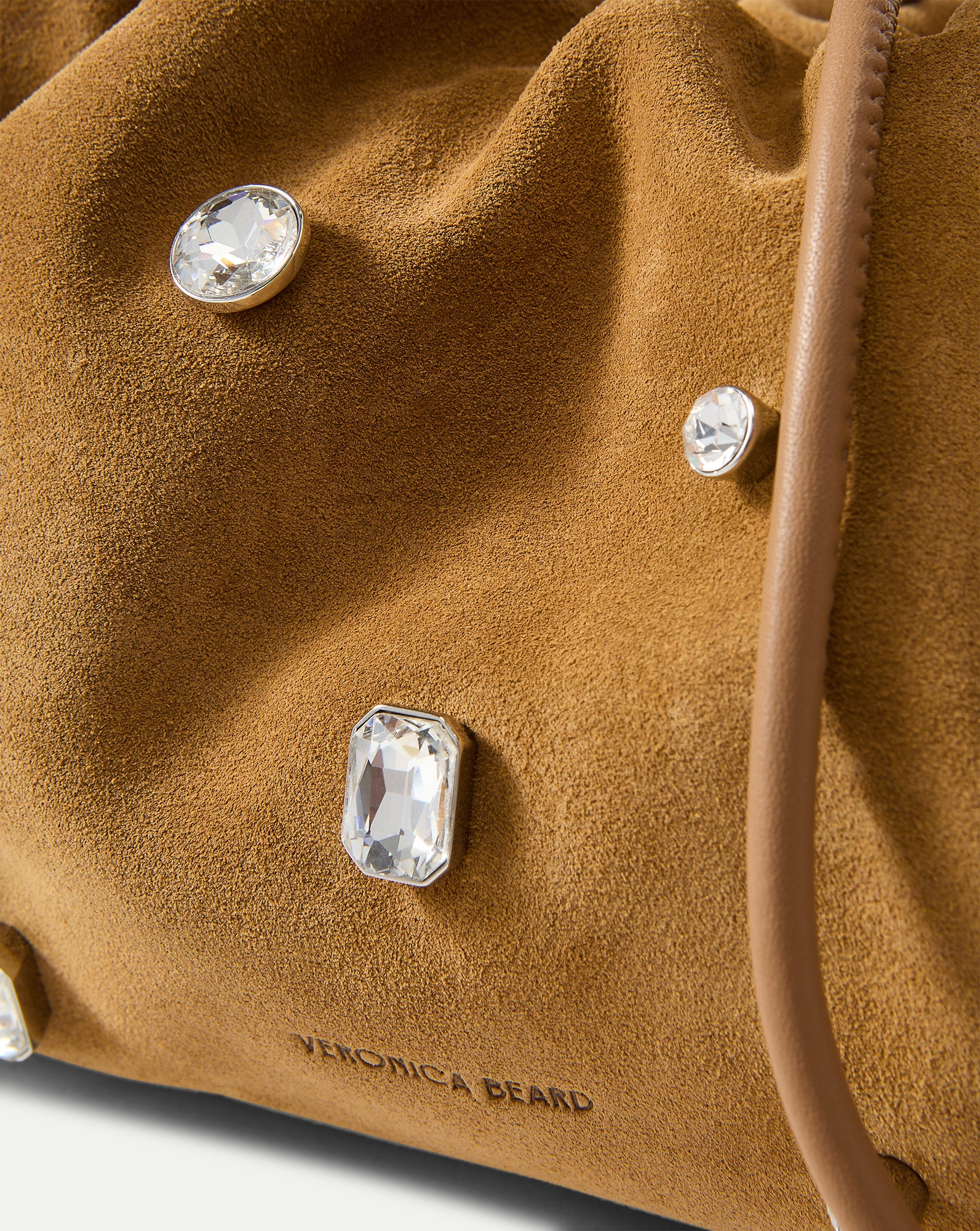 Small Crystal Veronica Beard Stash Bag in Brown Acorn | Veronica Beard