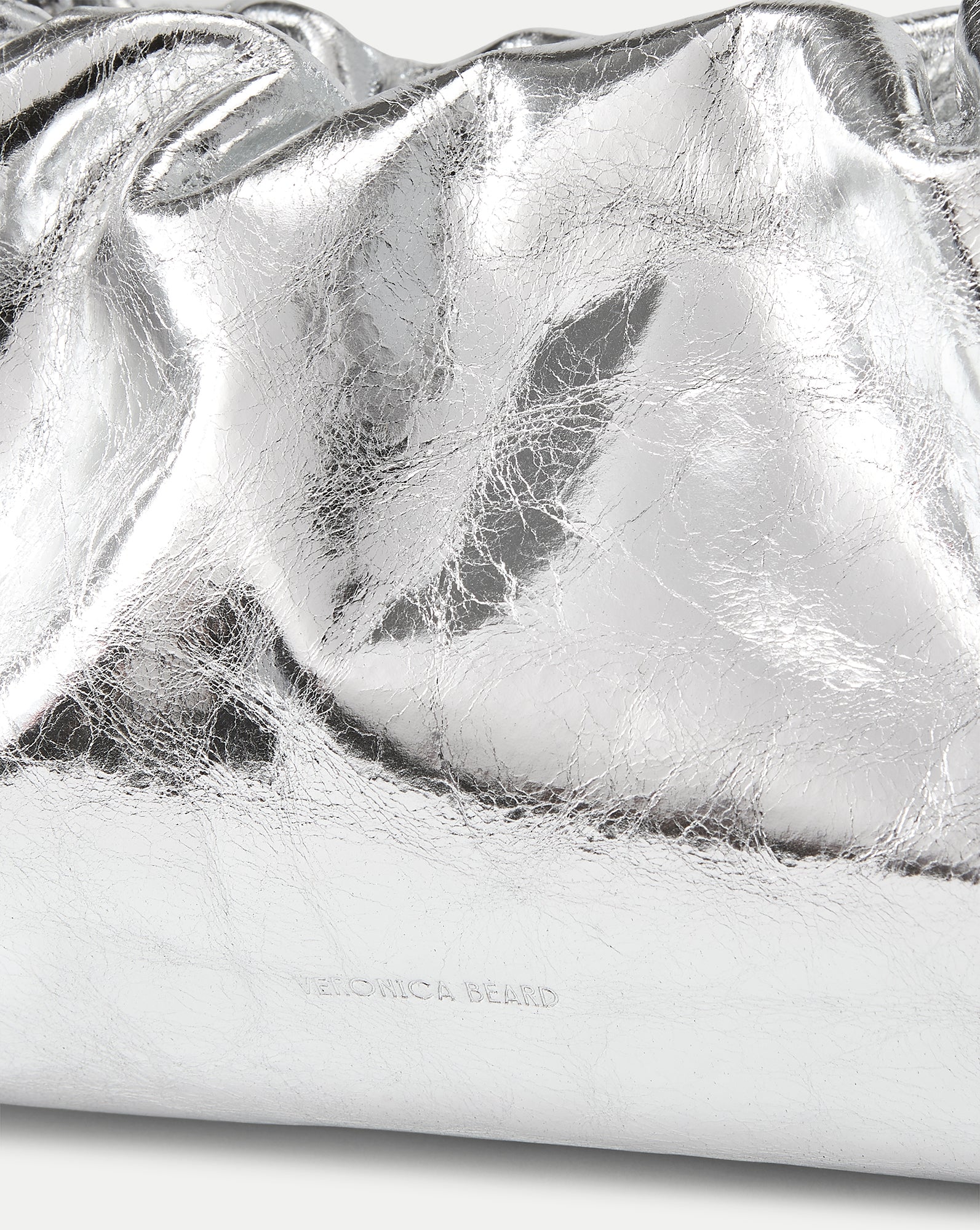 Small Metallic Veronica Beard Stash Bag in Silver | Veronica Beard