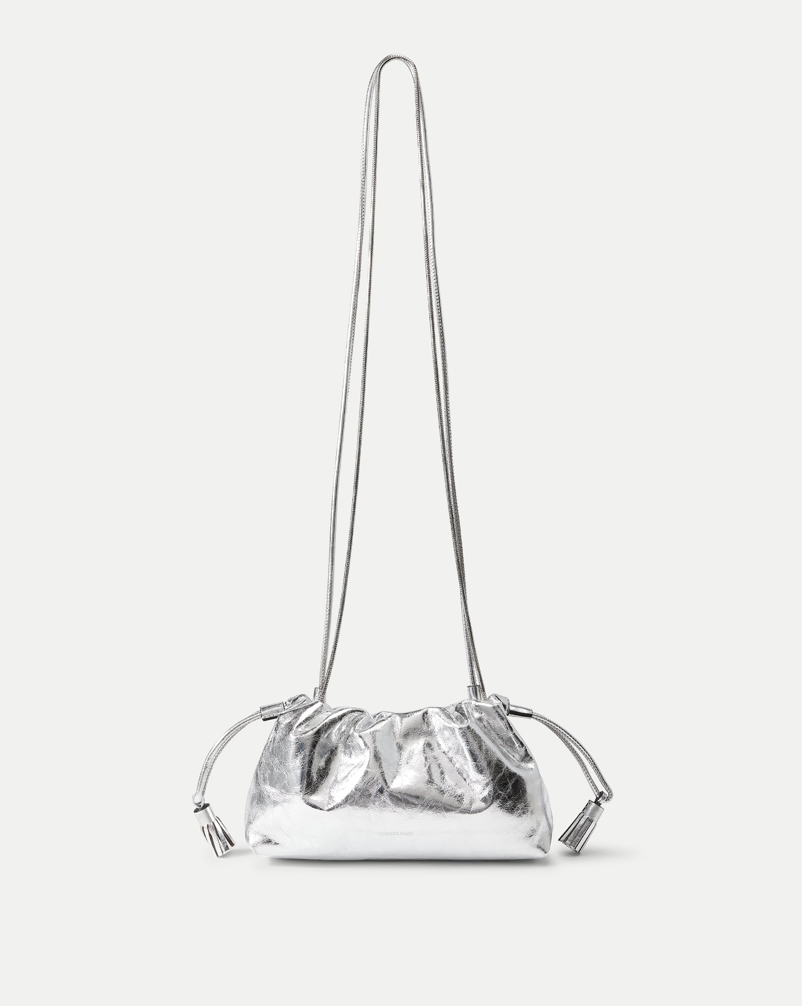 Small Metallic Veronica Beard Stash Bag in Silver | Veronica Beard