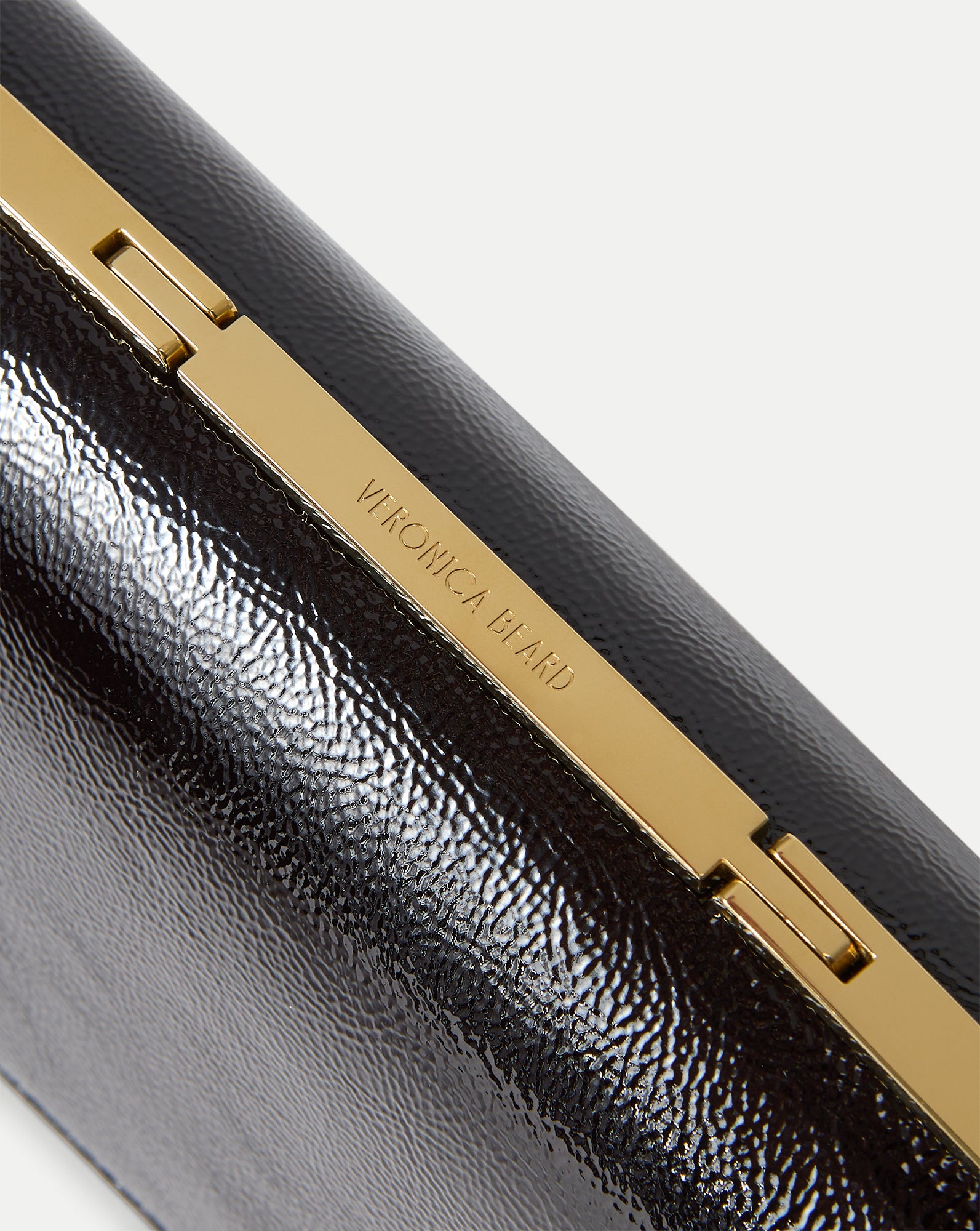 Barre Leather Clutch in Black | Veronica Beard