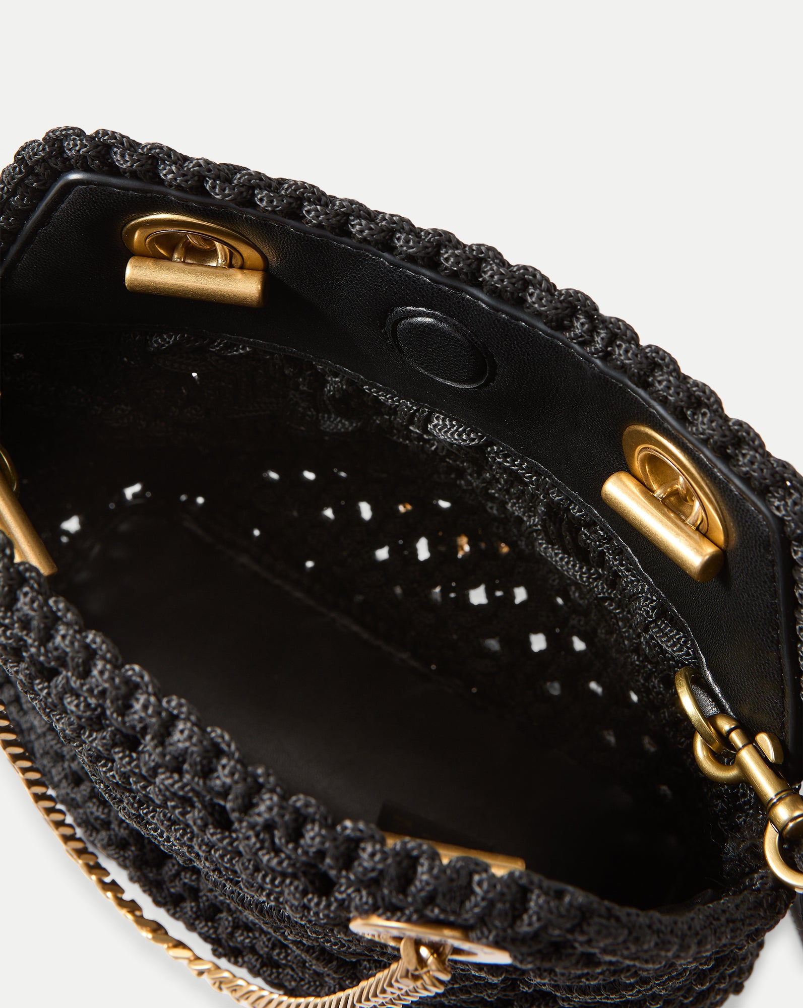 Small Veronica Beard Macramé Slouch Bag in Black | Veronica Beard