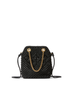 Veronica Beard Small Veronica Beard Macramé Slouch Bag Black