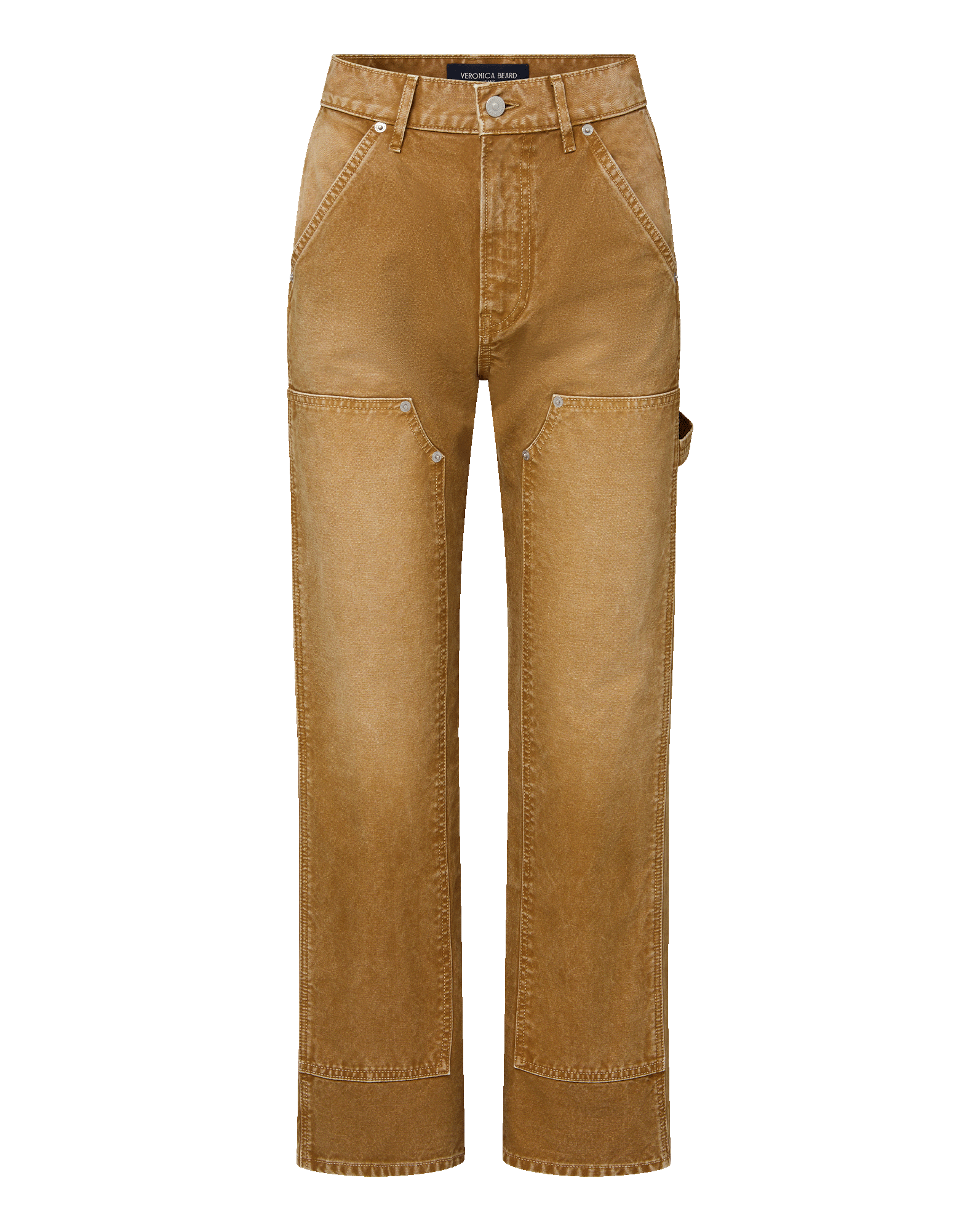 Dylan Straight-Leg Jean in Tan Pebble Sand | Veronica Beard