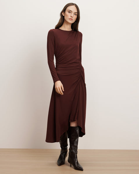 burgundy long sleeve midi dress Daring Diva Women's Maxi Casual Formal Spring A-Line S Burgundy, Size: Small, Red Elegant burgundy wool blend midi dress with long sleeves Burgundy Square Neck Sheer Sleeve