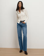 Veronica Beard Harley Arc-Leg Jean - Rebel Blue