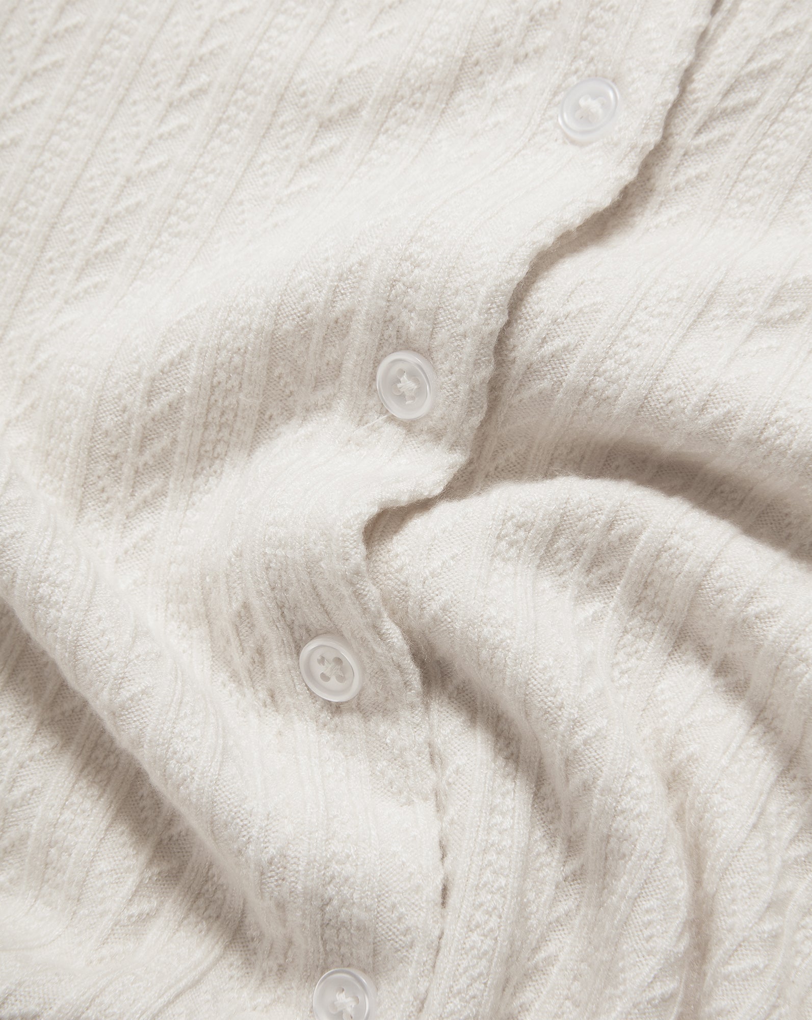 Lira Pointelle Cardigan in Ecru | Veronica Beard