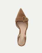 Veronica Beard Loralyn Slingback Buckle Heel - Chestnut