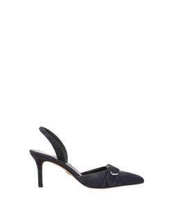 Veronica Beard Loralyn Slingback Buckle Heel - Navy