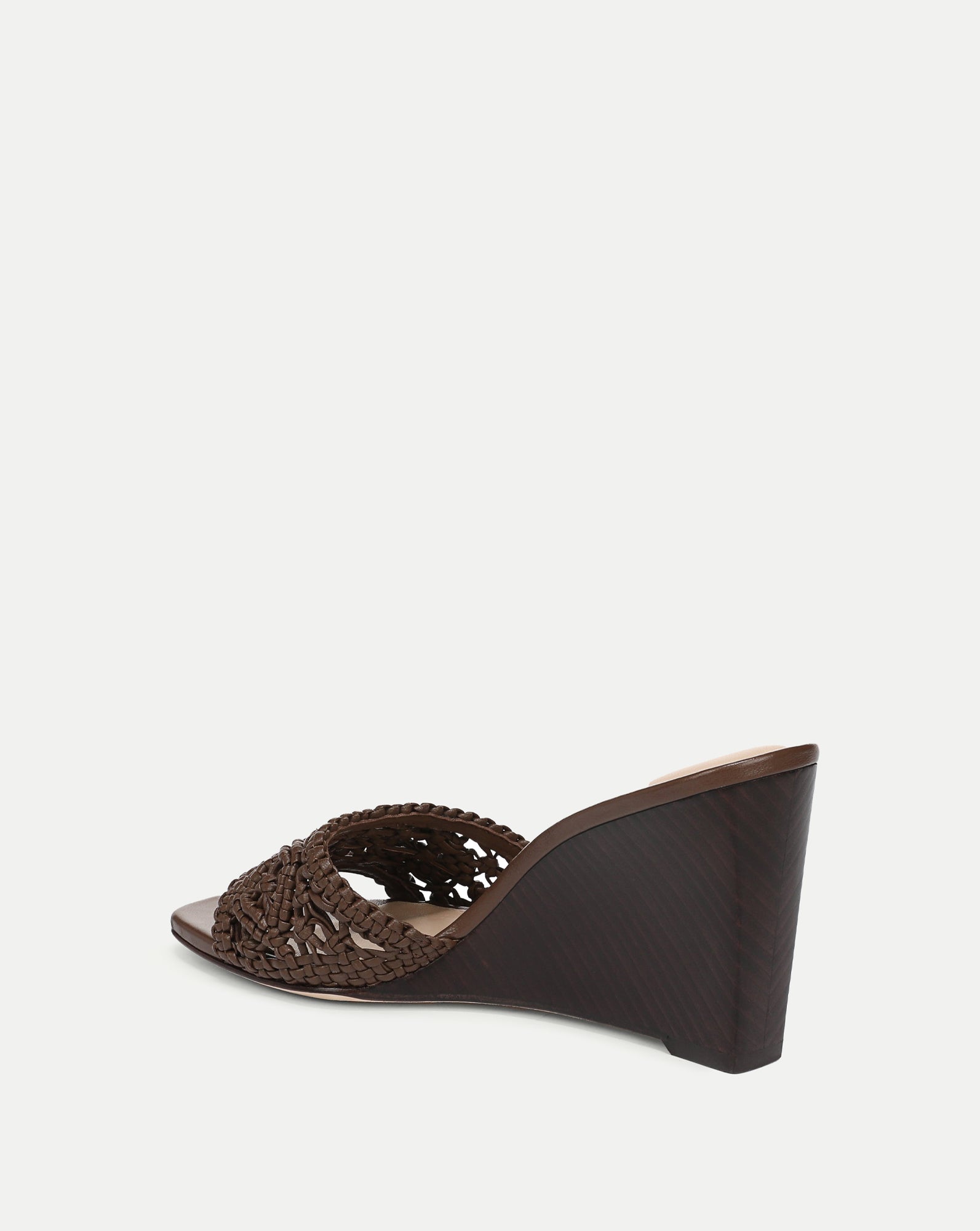 Ellen Macrame Wedge Sandal in Walnut | Veronica Beard