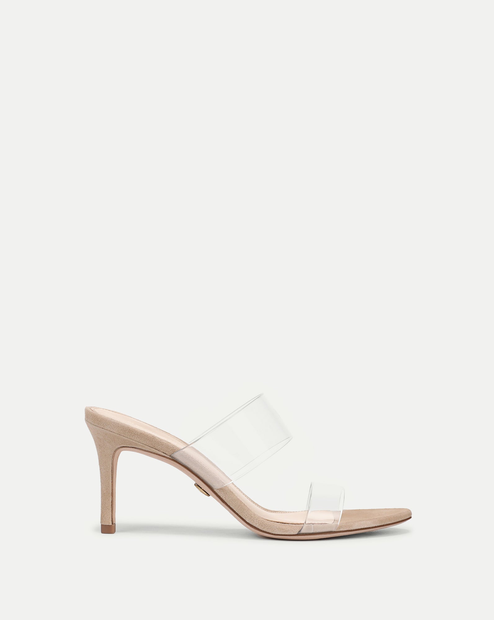 Veronica Beard Asha Mid-Heel Sandal - Sand/Clear