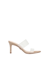 Veronica Beard Asha Mid-Heel Sandal - Sand/Clear
