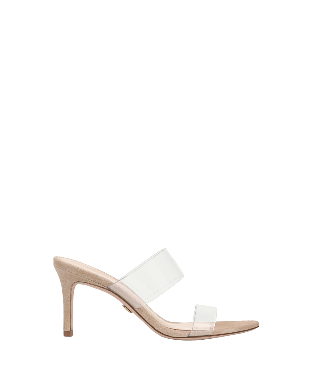 Veronica Beard Asha Mid-Heel Sandal - Sand/Clear
