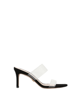 Veronica Beard Asha Mid-Heel Sandal - Clear/Black