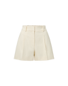 Veronica Beard Cream tailored shorts with pleats